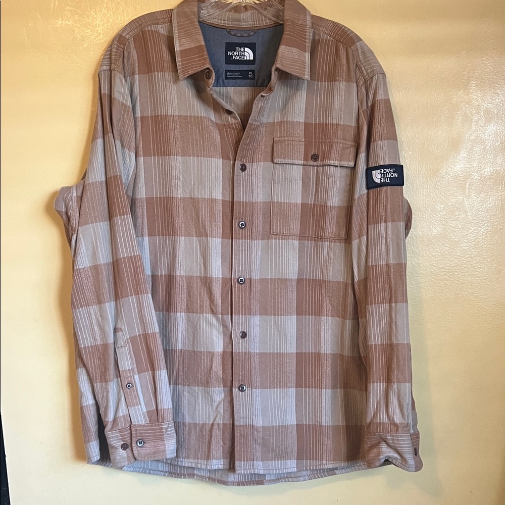 The North Face Brown & Cream Plaid Button-Front Shirt